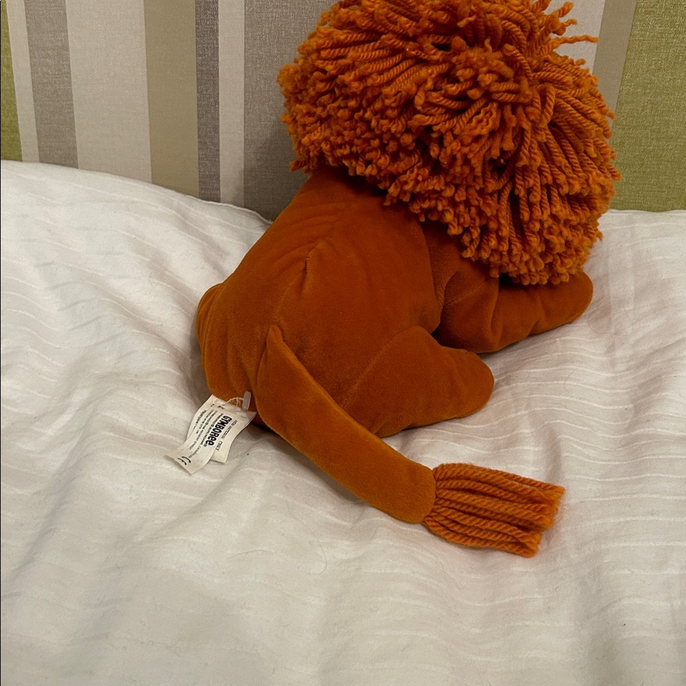 Gymboree Orange Lion Hand Puppet Plush Stuffed Toy Yarn Mane 11" (2003) - Picture 3 of 5